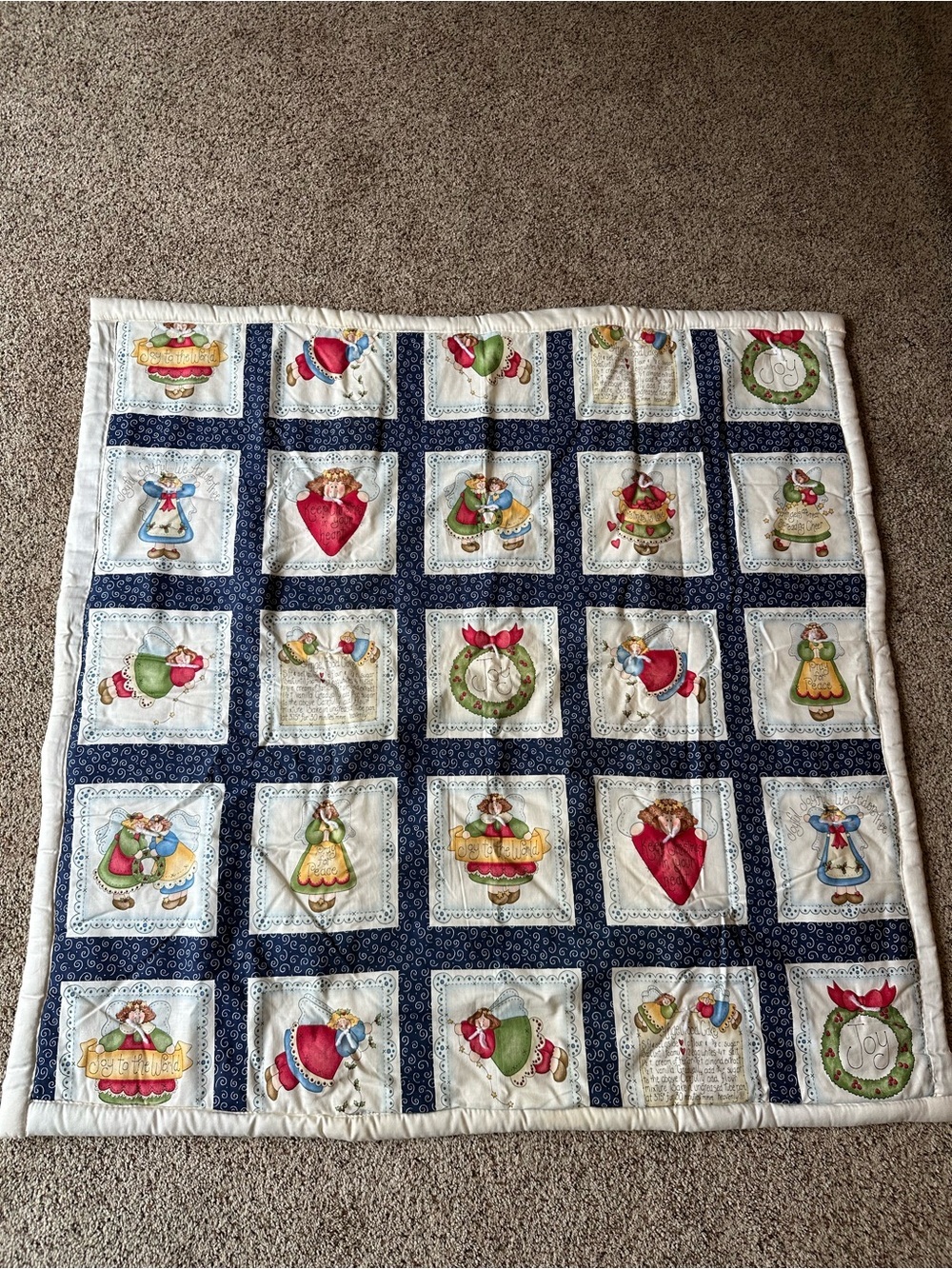 Vintage Christmas Angel Lap/Wall Quilt Fabric Panel Design Dianna Marcum Winter - Picture 10 of 12